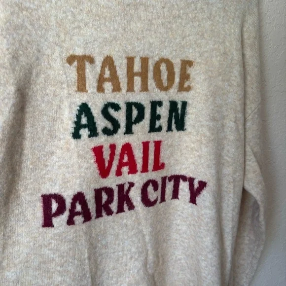 Lou & Grey | Women's Soft Cozy Ski City Sweater Size Small NWT Aspen Vail Tahoe - Picture 5 of 9
